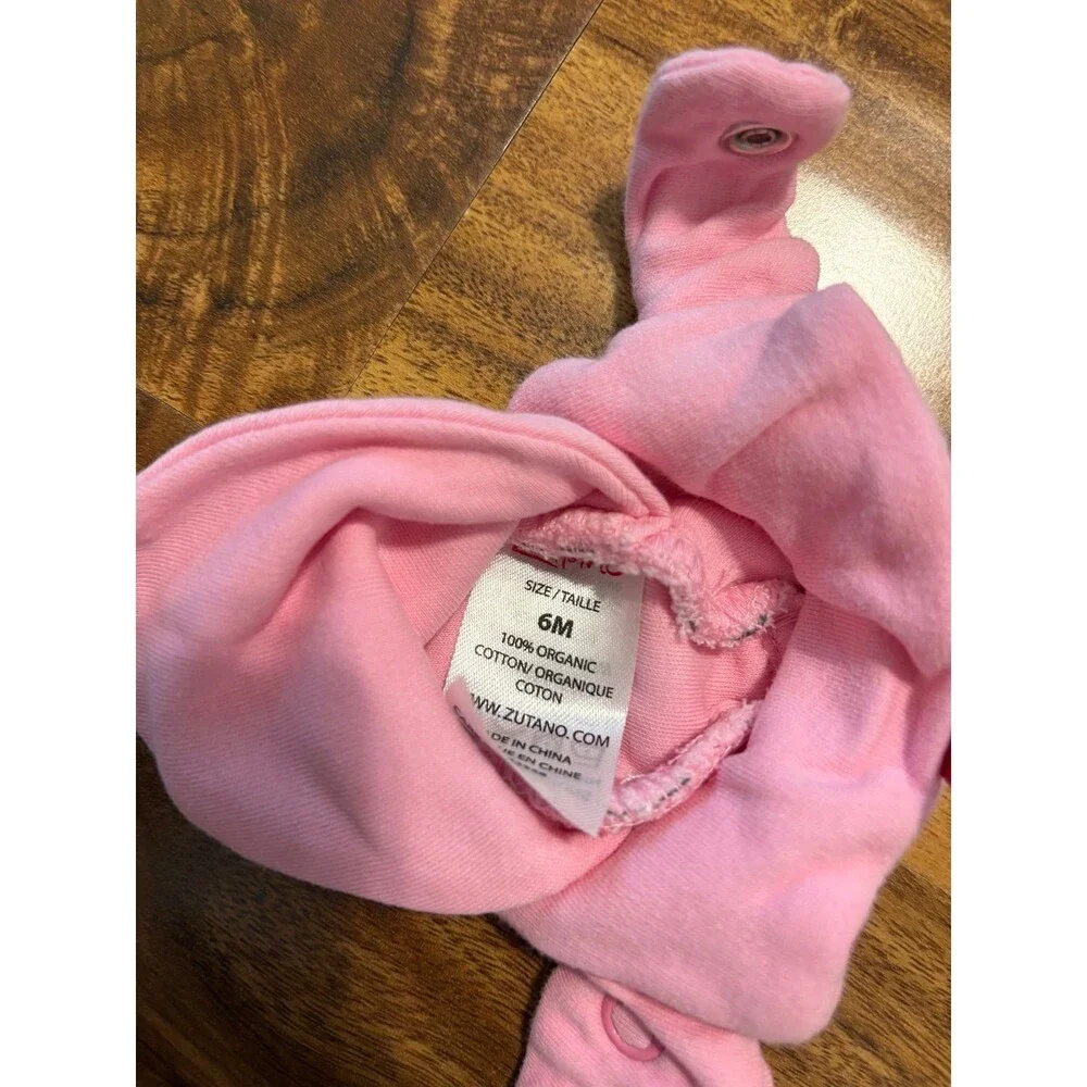 Zutano Cotton Gripper Booties, Pink, Size 6M